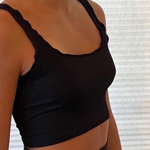Black crop top